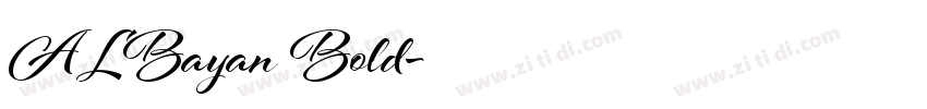 ALBayan Bold字体转换